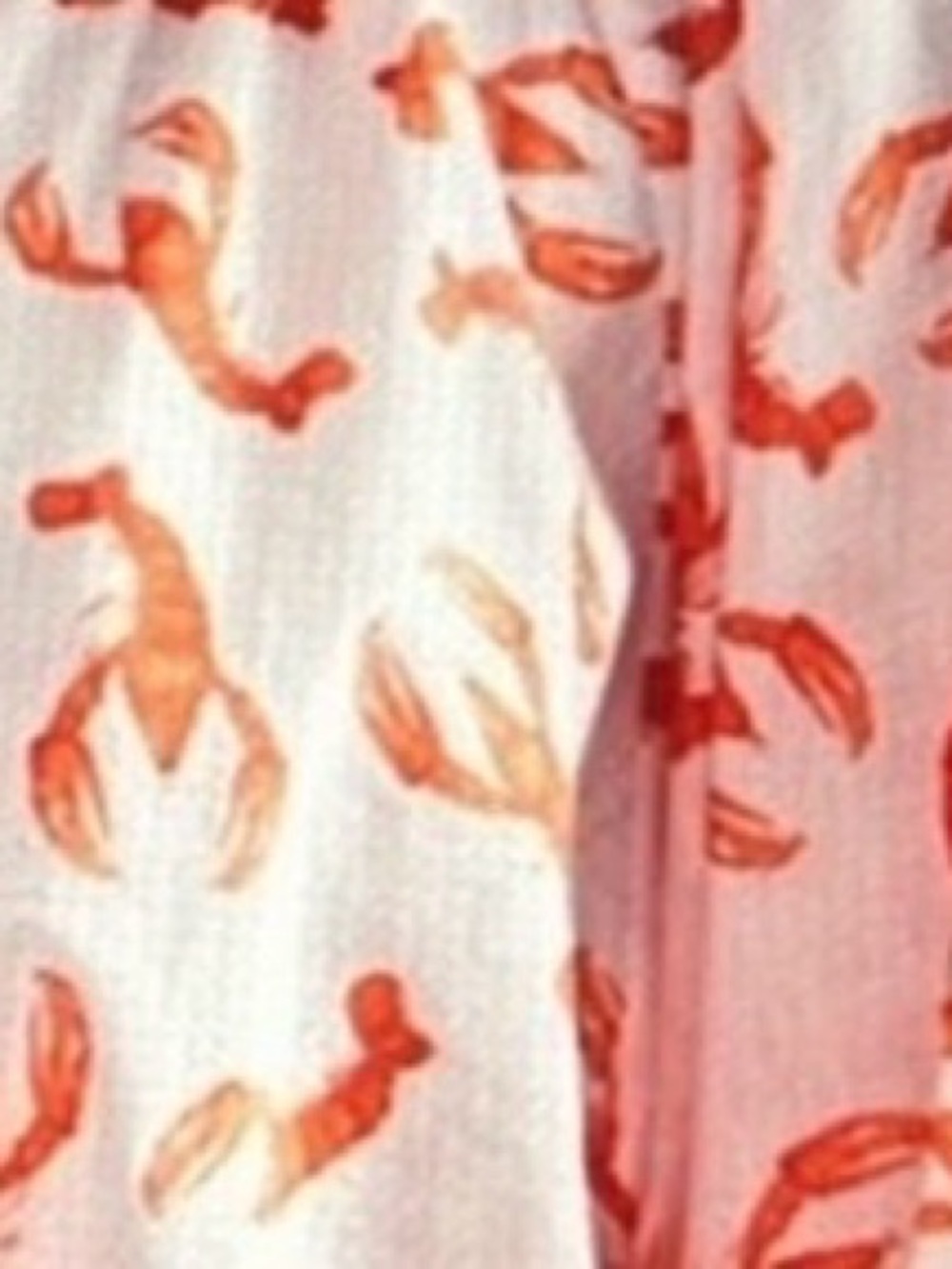 Anthropologie Maeve Lobster Print Blouse 1X Coastal Button Down collarless - Picture 6 of 8